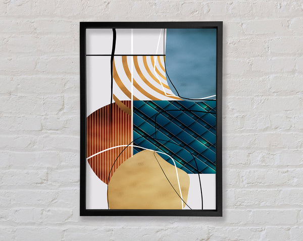 Lines And Shapes Framed Print
