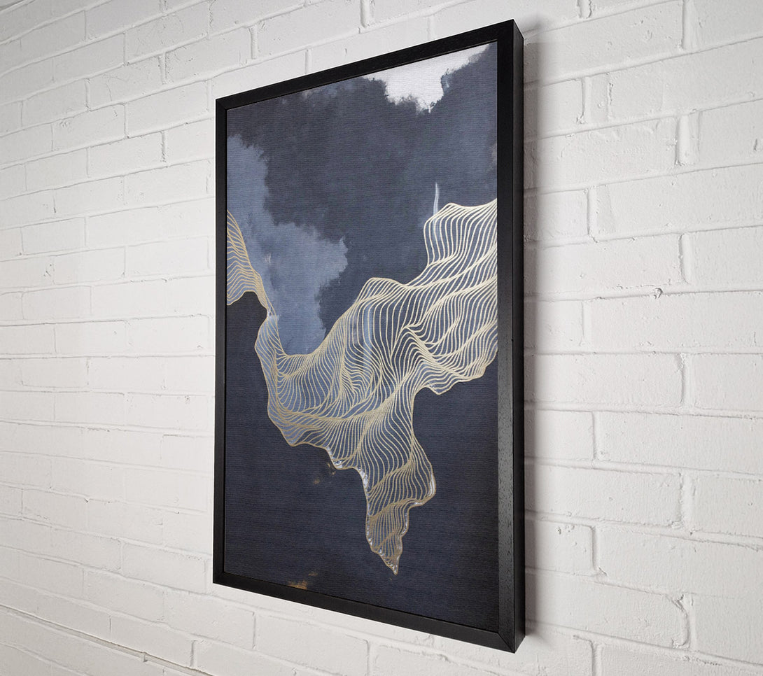  A Canvas Print of Lines Into The Mountains Canvas Wall Art