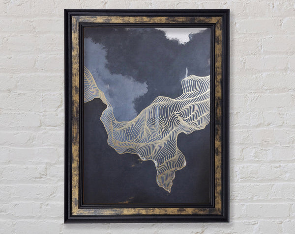 Lines Into The Mountains Framed Print