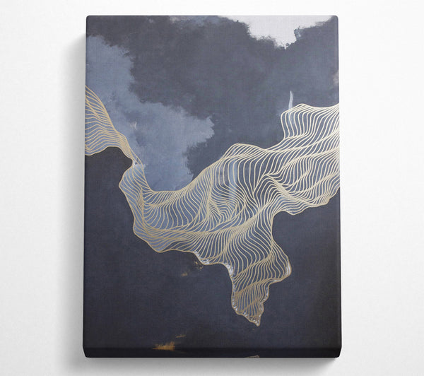  A Canvas Print of Lines Into The Mountains Canvas Wall Art