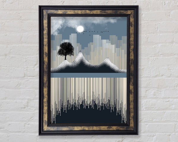 Lines Of Mountains Framed Print