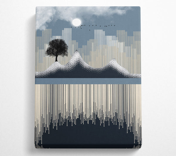  A Canvas Print of Lines Of Mountains Canvas Wall Art