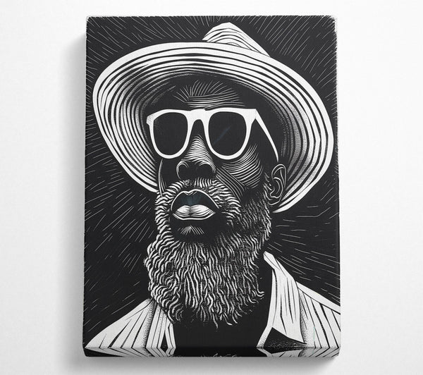  A Canvas Print of Linograth Man Canvas Print