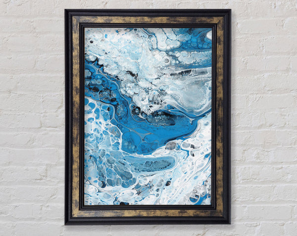 Liquid Blue Framed Print