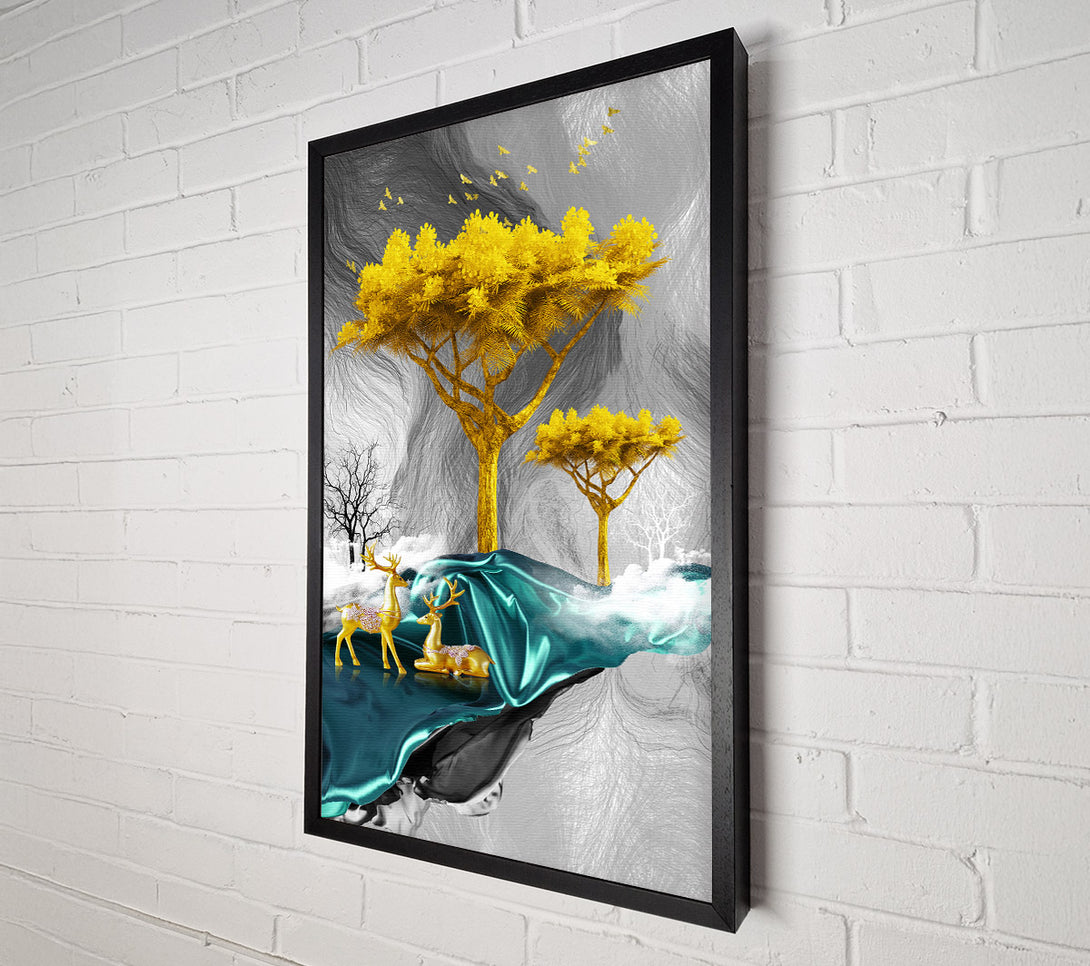 A Canvas Print of Liquid Deer Canvas Art
