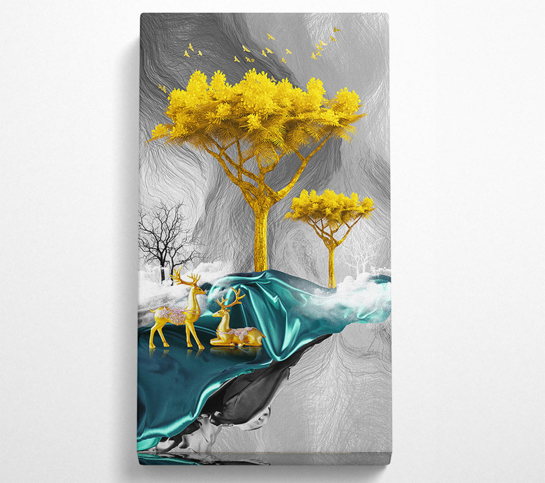  A Canvas Print of Liquid Deer Canvas Art