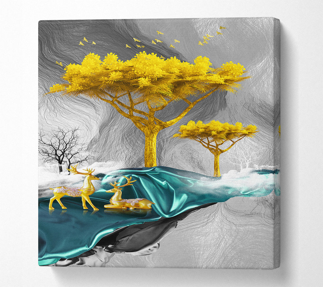  A Canvas Print of Liquid Deer Canvas Art