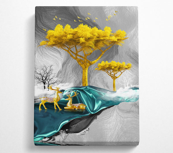  A Canvas Print of Liquid Deer Canvas Art