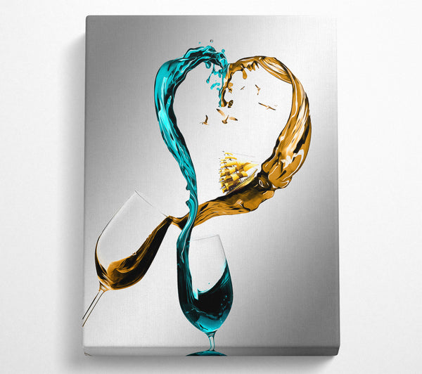  A Canvas Print of Liquid Love Canvas Wall Art