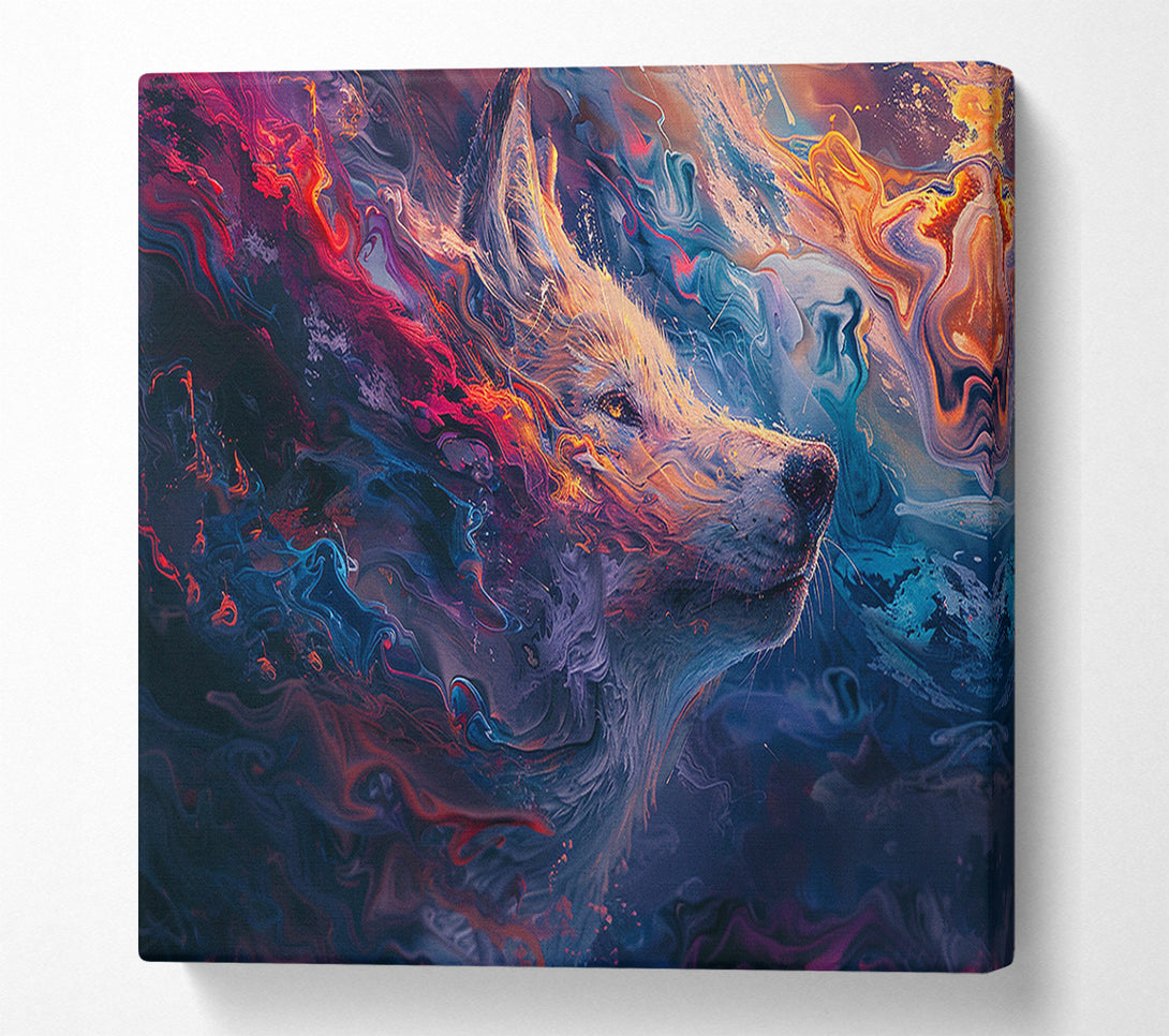  A Canvas Print of Liquid Wolf Canvas Art