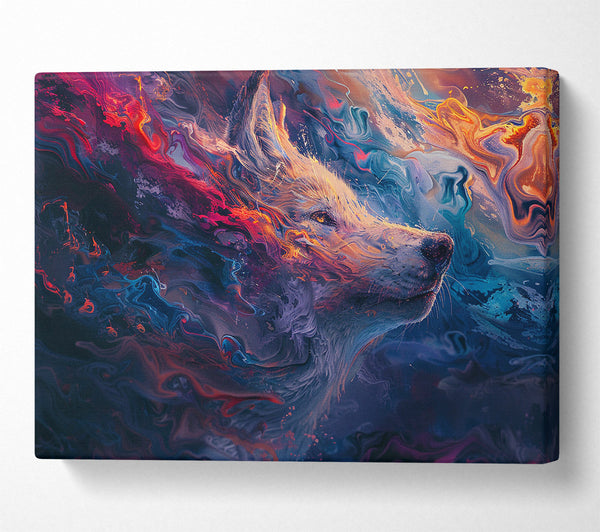  A Canvas Print of Liquid Wolf Canvas Art