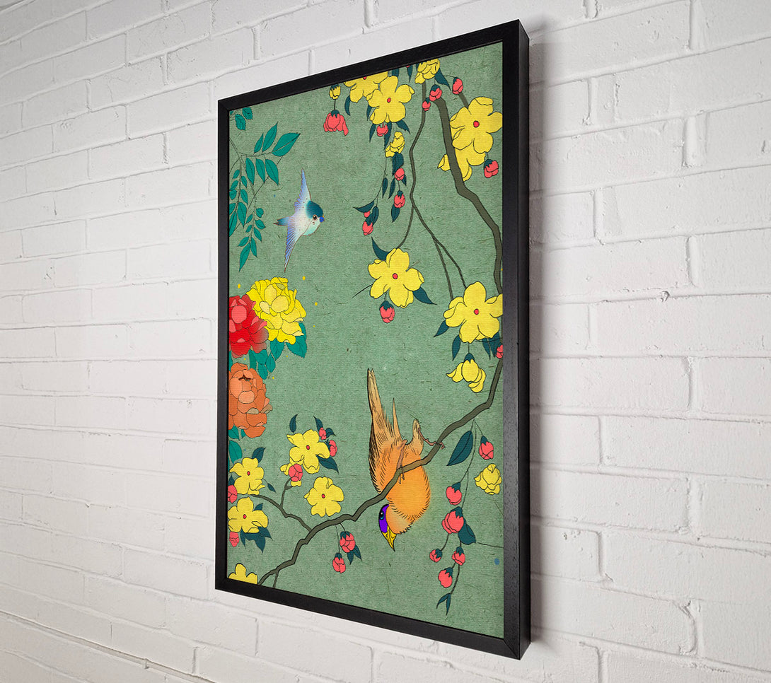 A Canvas Print of Little Bird Oriental Canvas Art