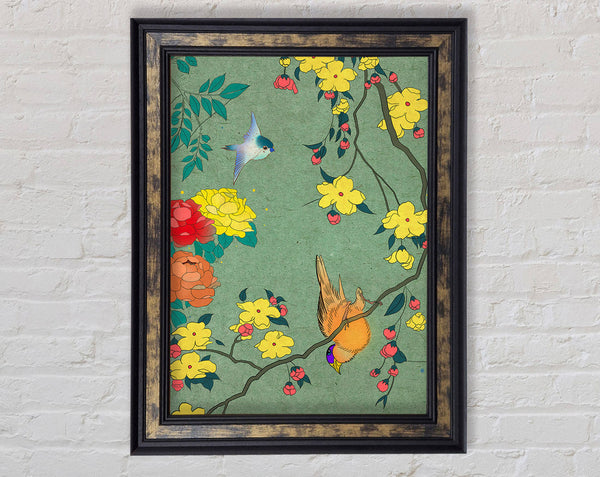 Little Bird Oriental Framed Print