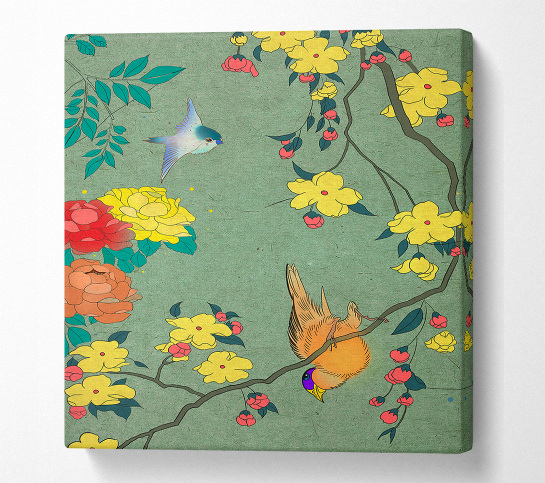  A Canvas Print of Little Bird Oriental Canvas Art