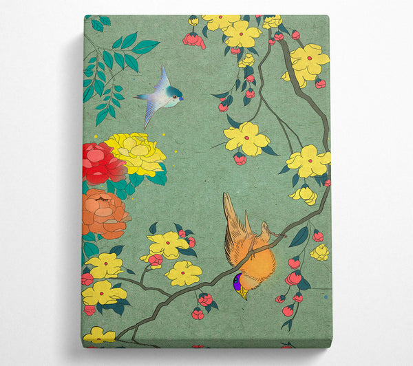  A Canvas Print of Little Bird Oriental Canvas Art