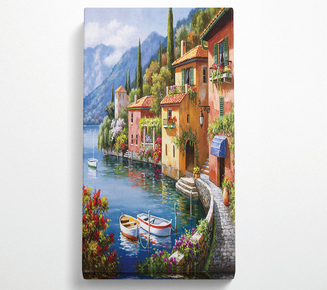  A Canvas Print of Little Coastal Village Canvas Wall Art