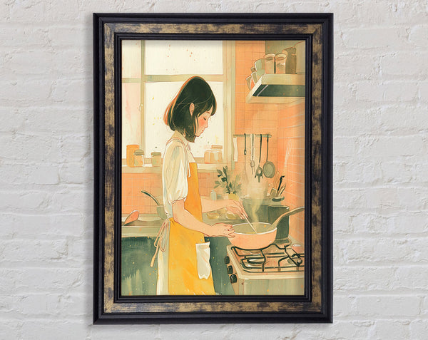 Lo-Fi Cooking Framed Print