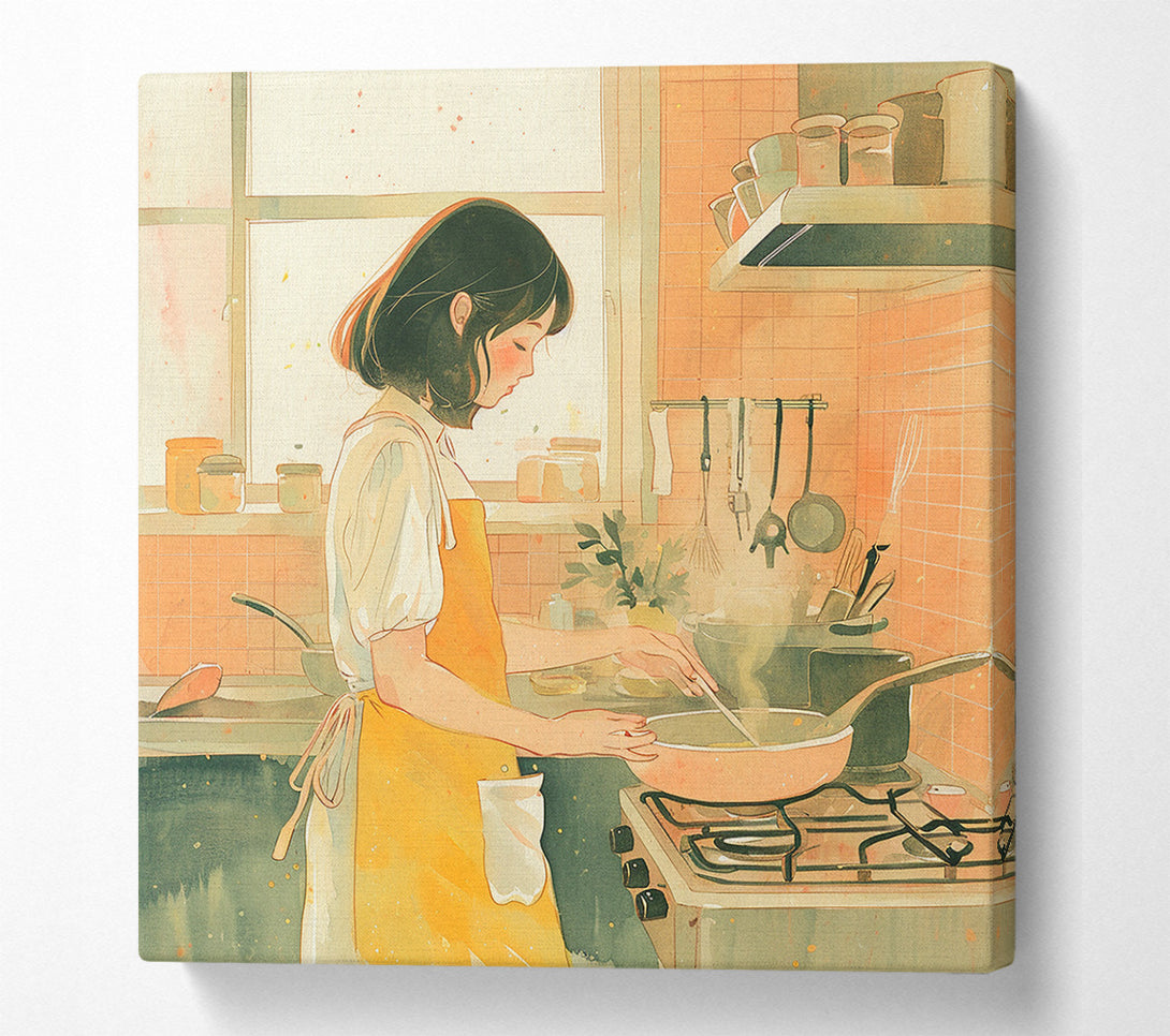 A Canvas Print of Lo-Fi Cooking Canvas Wall Art