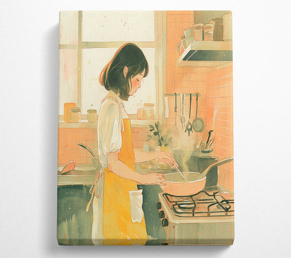  A Canvas Print of Lo-Fi Cooking Canvas Wall Art