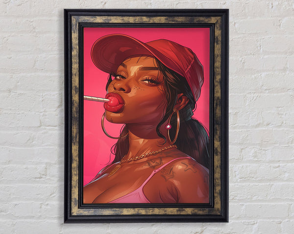 Lollipop Woman Framed Print