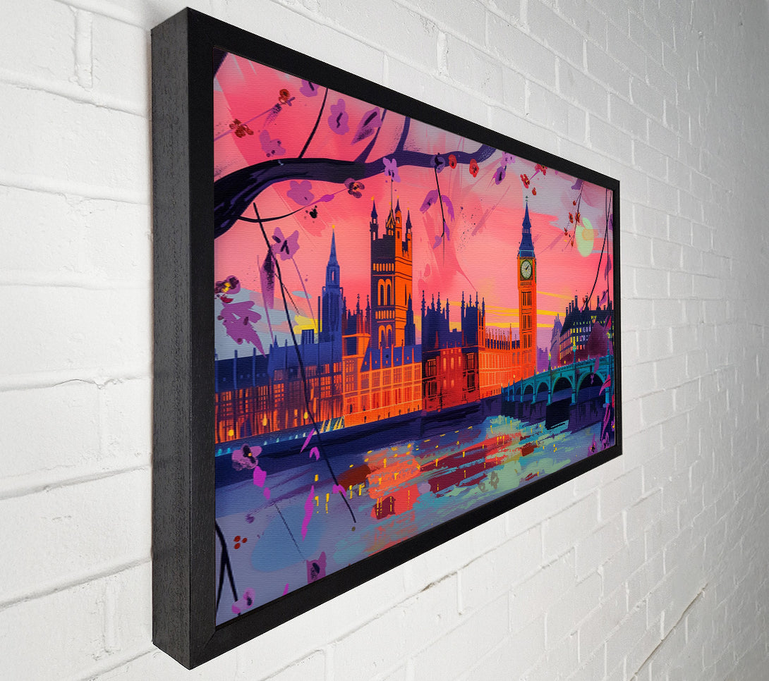 A Canvas Print of London Abstract City Canvas Art
