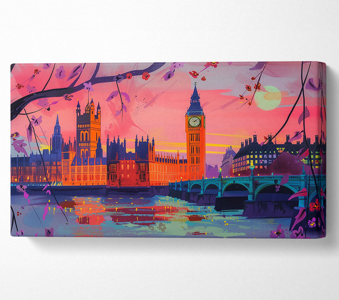  A Canvas Print of London Abstract City Canvas Art