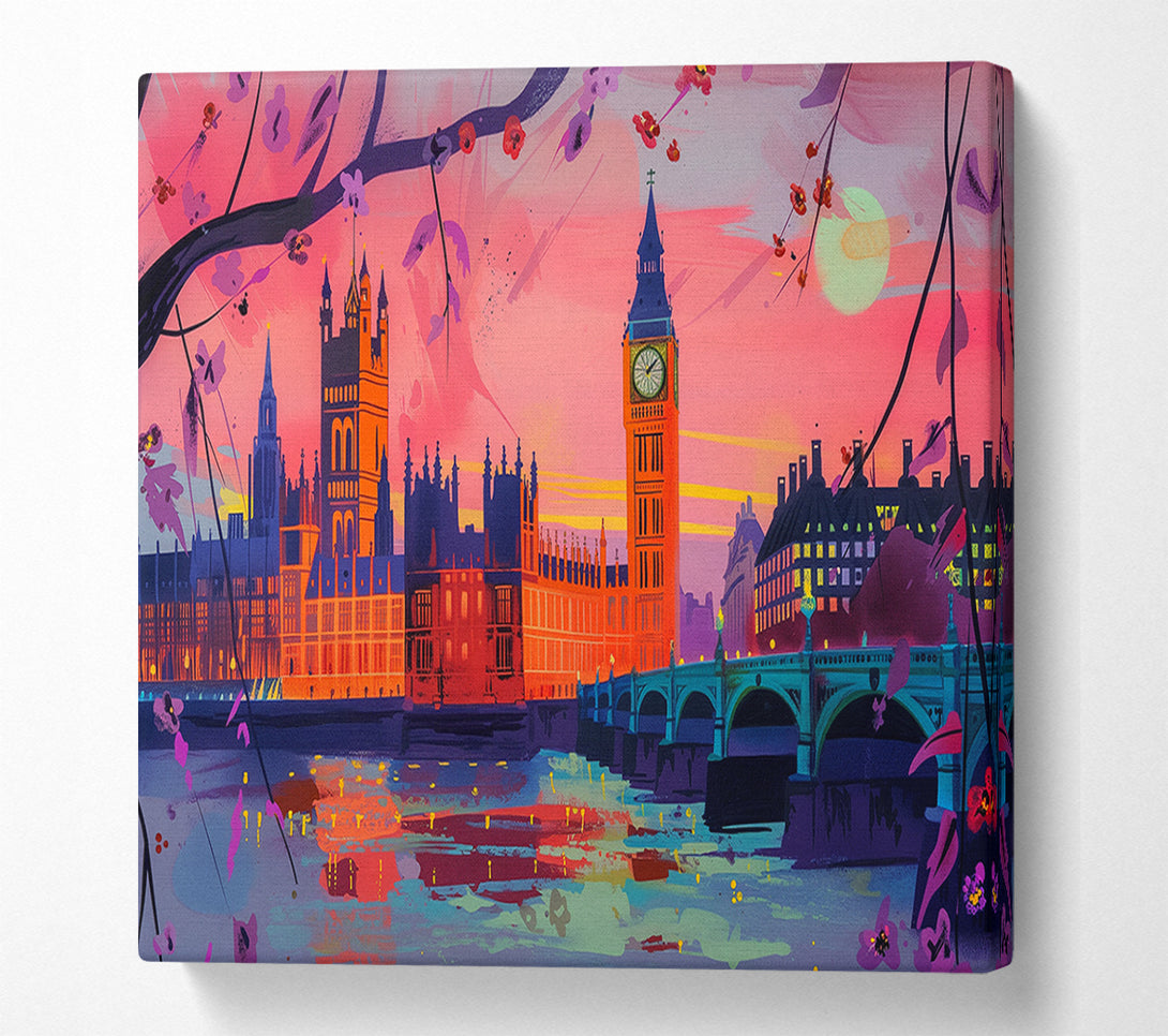  A Canvas Print of London Abstract City Canvas Art