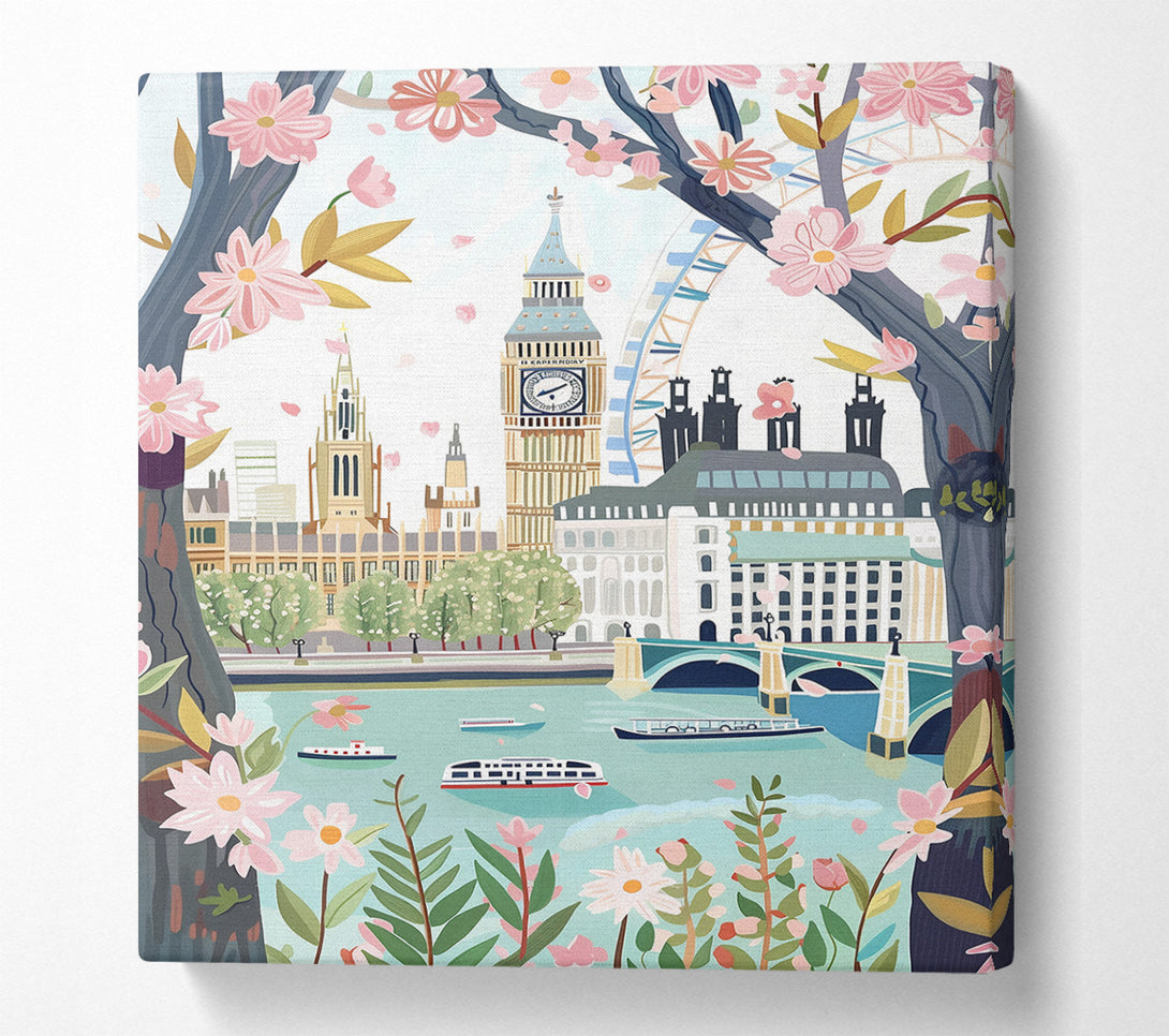  A Canvas Print of London Colours Canvas Wall Art