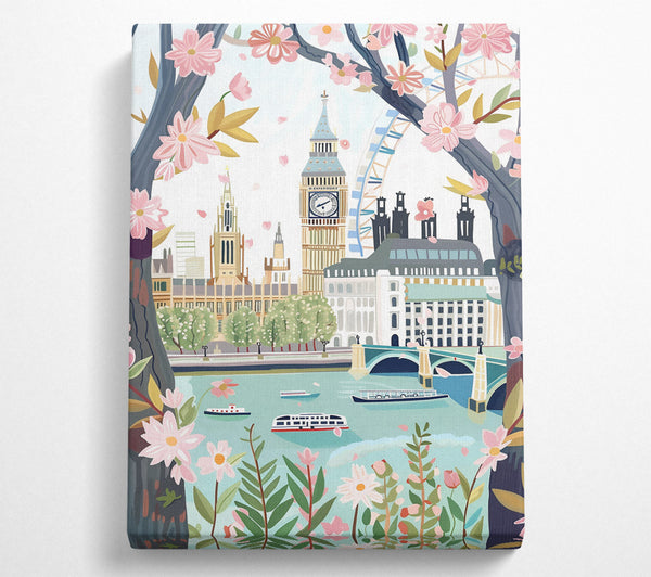  A Canvas Print of London Colours Canvas Wall Art