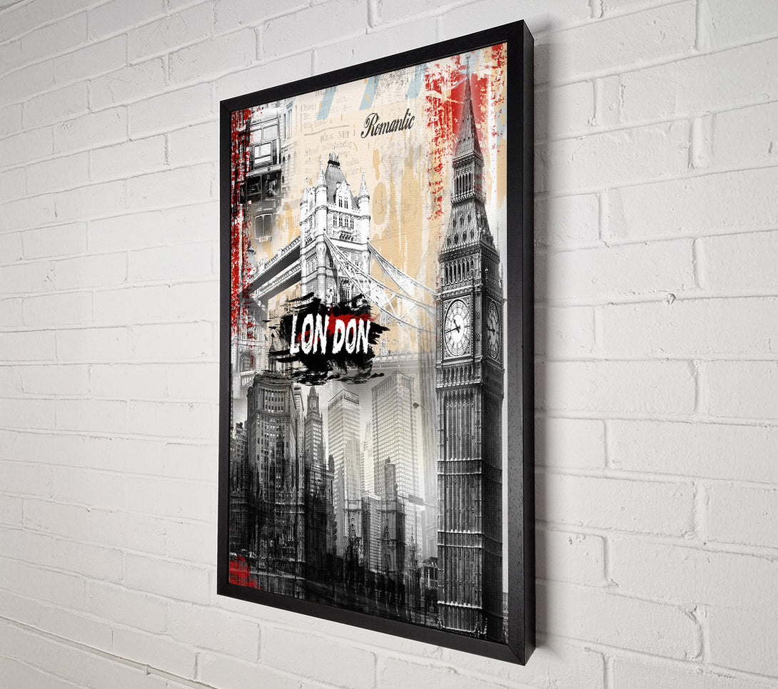  A Canvas Print of London Graffiti Canvas Wall Art