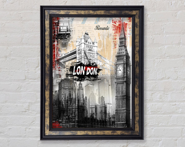 London Graffiti Framed Print