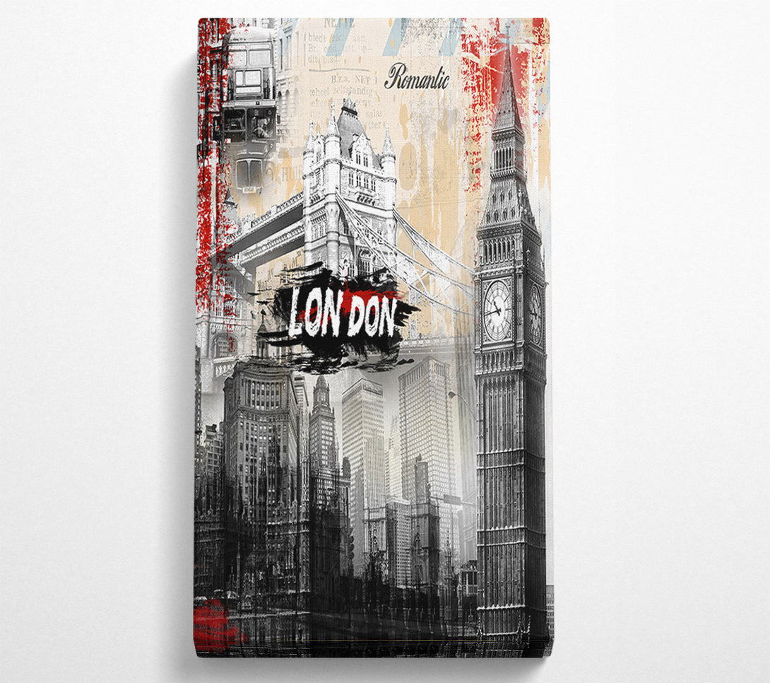  A Canvas Print of London Graffiti Canvas Wall Art