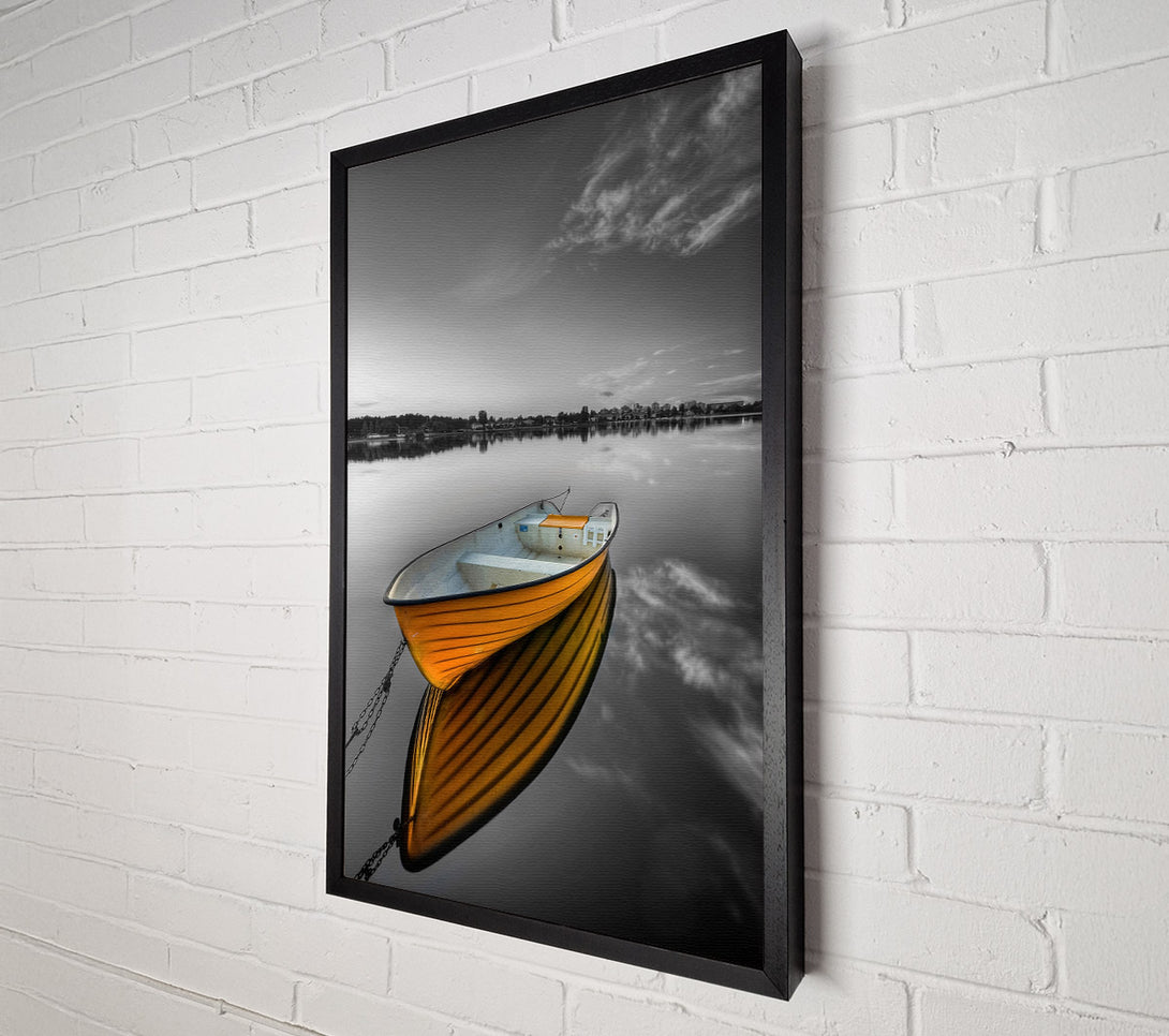  A Canvas Print of Lone Rowing Boat Canvas Print