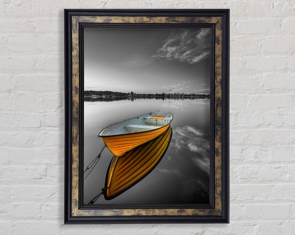 Lone Rowing Boat Framed Print