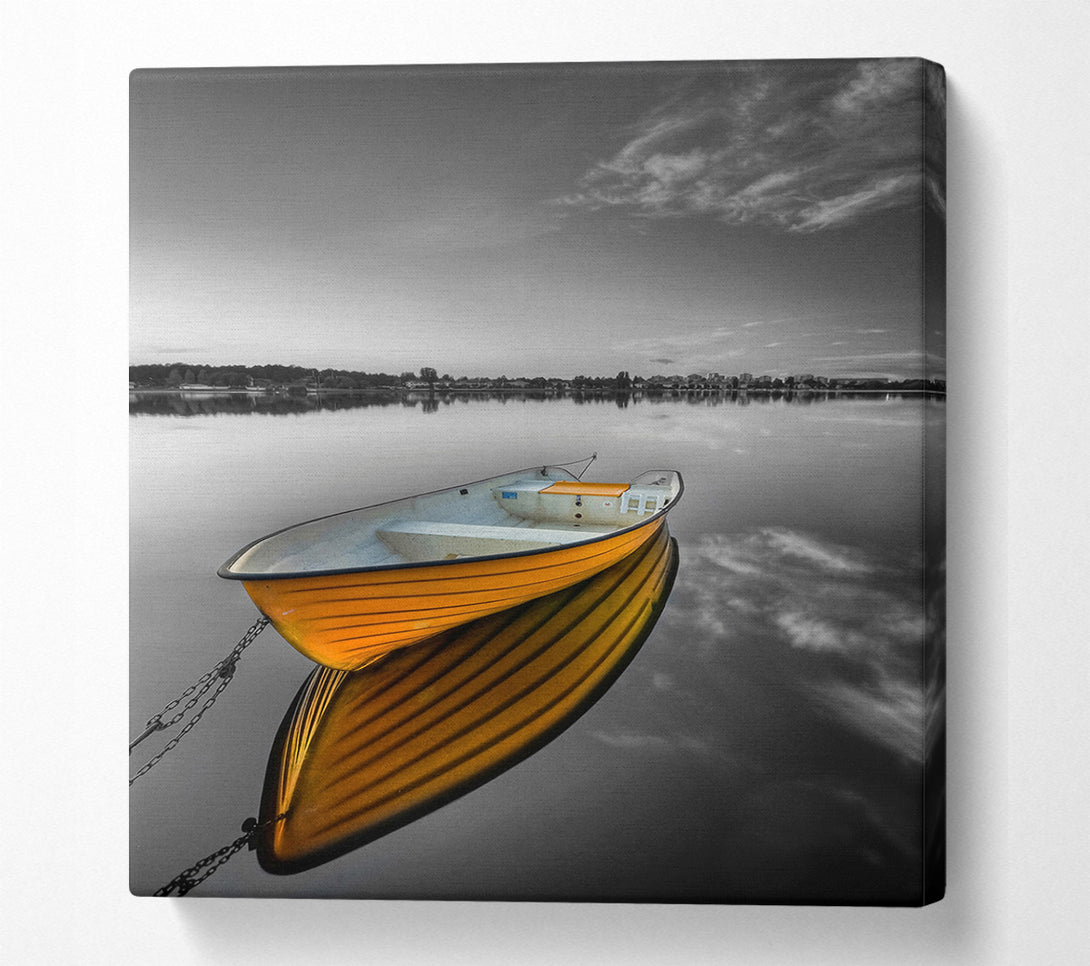 A Canvas Print of Lone Rowing Boat Canvas Print