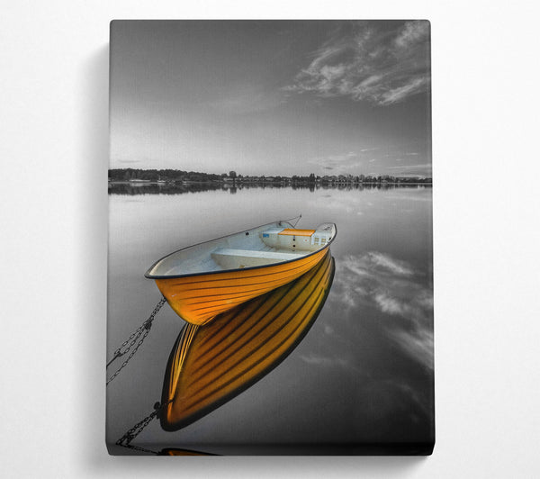  A Canvas Print of Lone Rowing Boat Canvas Print