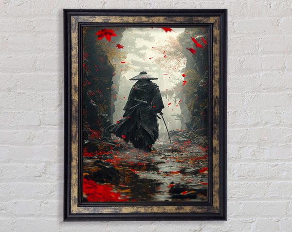 Lone Samurai Framed Print