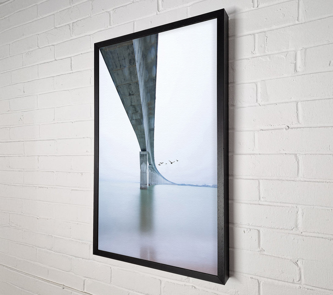  A Canvas Print of Long Bridge Over The Ocean Canvas Wall Art