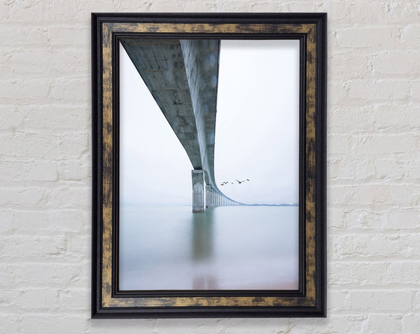 Long Bridge Over The Ocean Framed Print