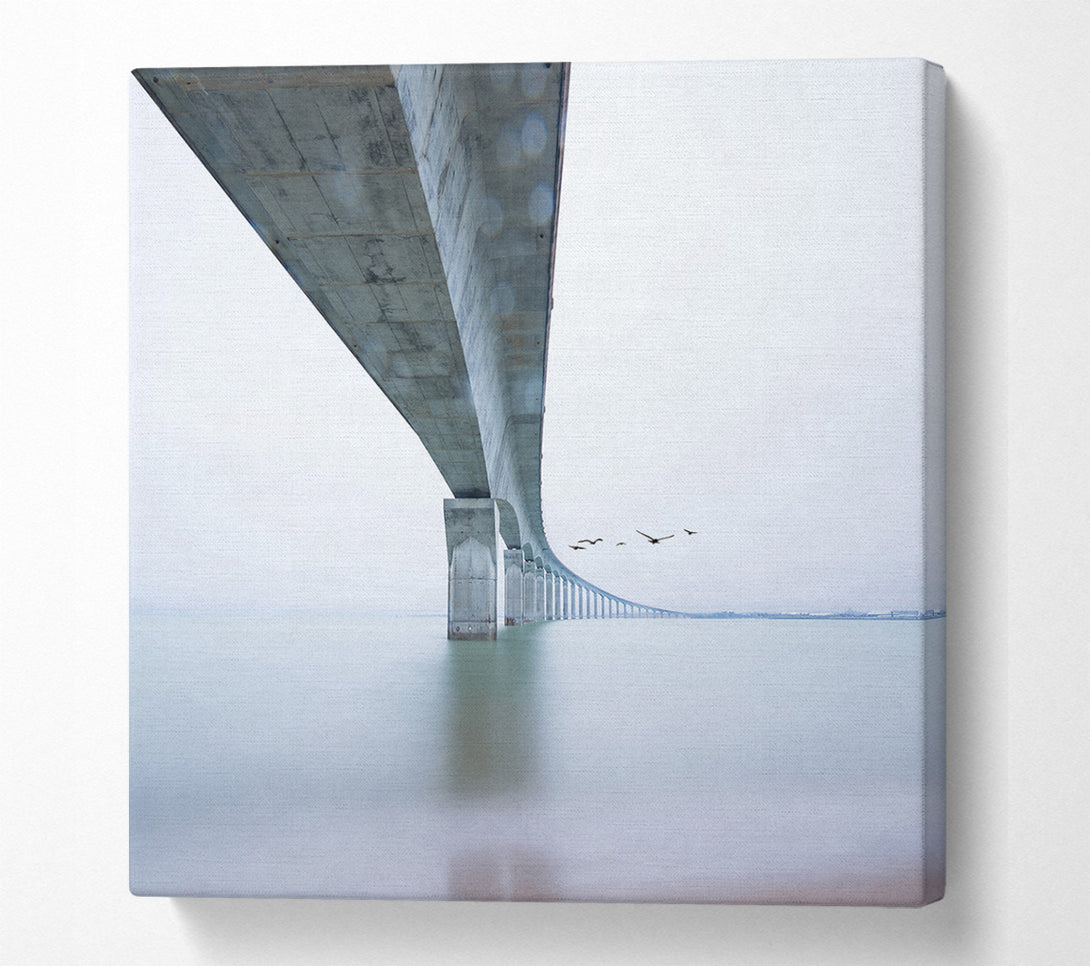  A Canvas Print of Long Bridge Over The Ocean Canvas Wall Art