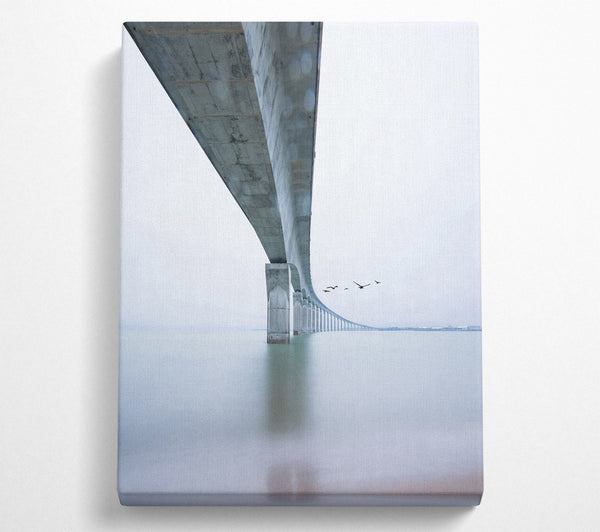  A Canvas Print of Long Bridge Over The Ocean Canvas Wall Art