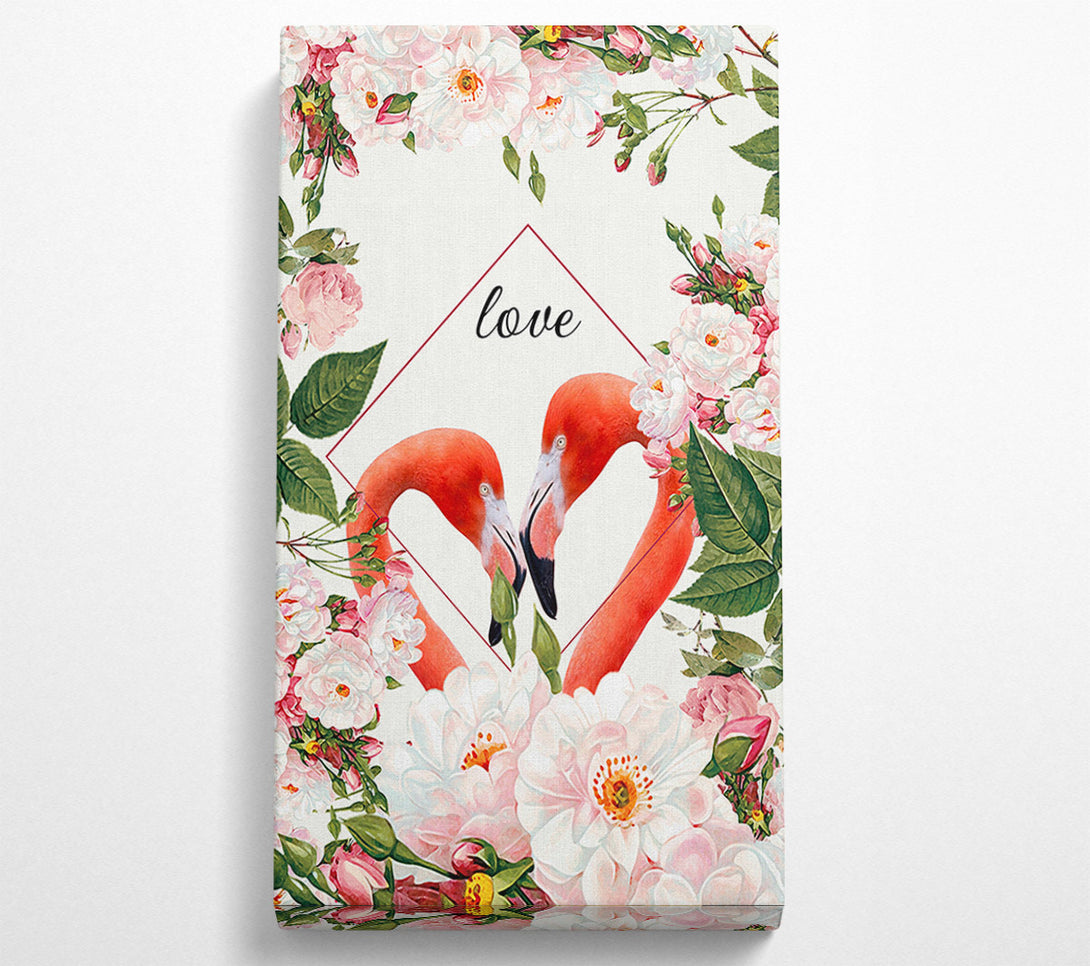  A Canvas Print of Love Flamingo Canvas Art