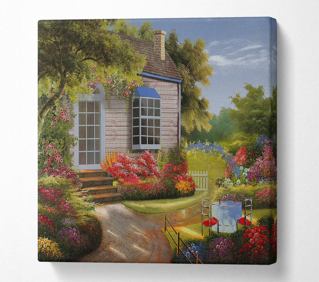  A Canvas Print of Lovely Cottage Canvas Wall Art