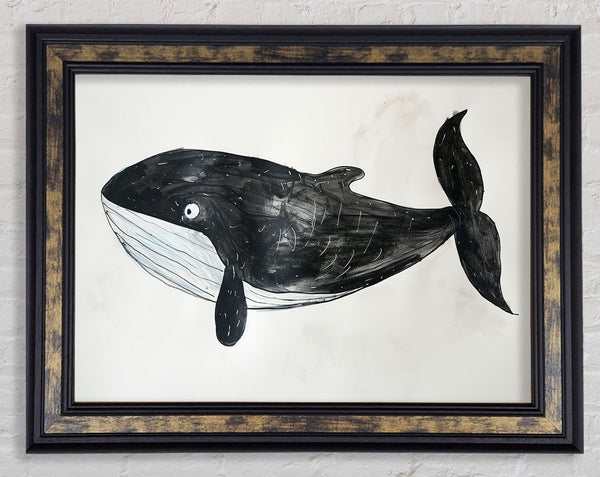 Lovely Whale Framed Print