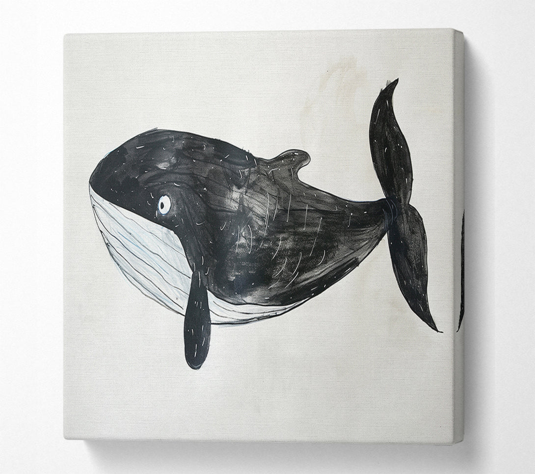  A Canvas Print of Lovely Whale Canvas Print