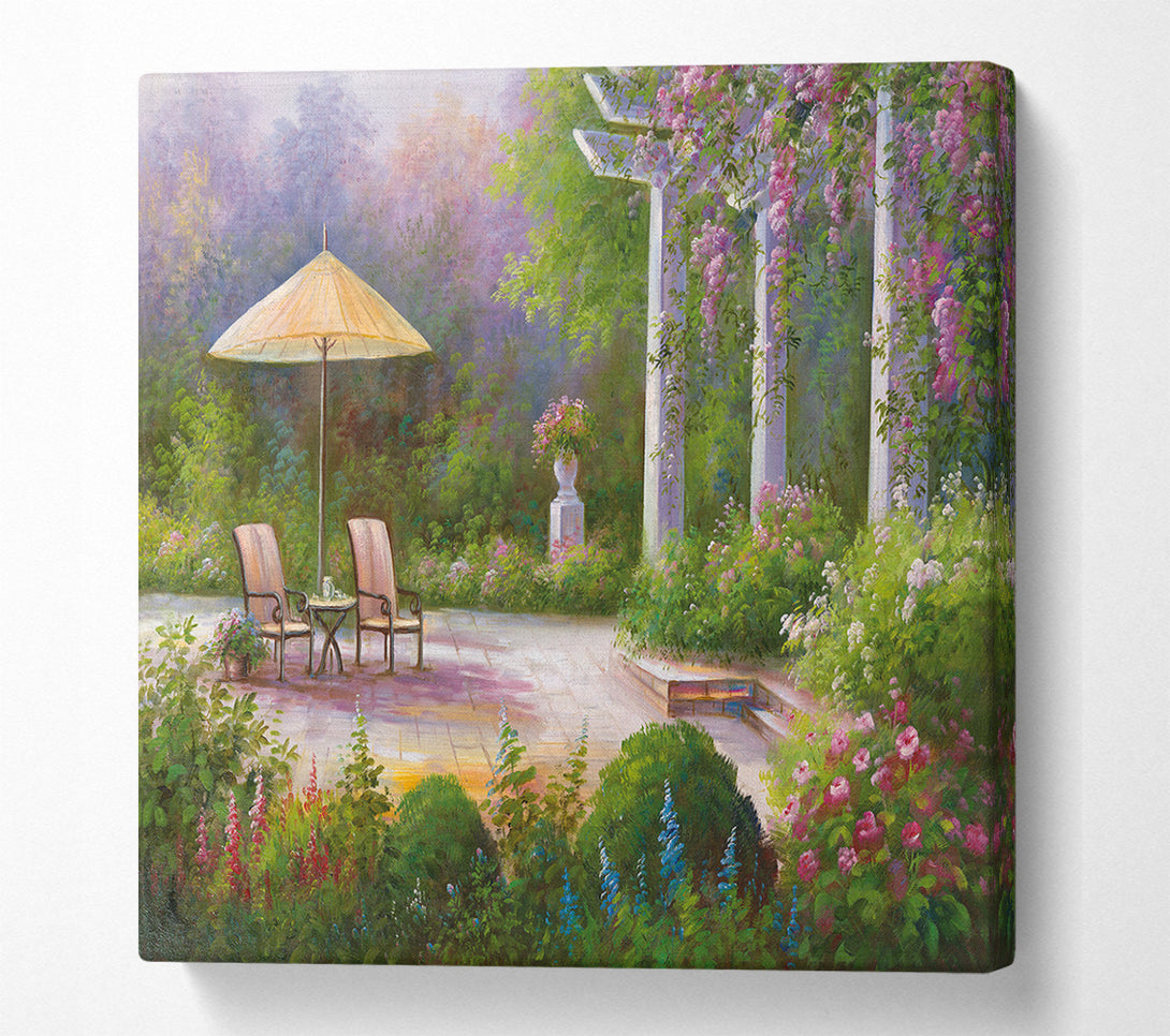  A Canvas Print of Lunch Outside Canvas Wall Art
