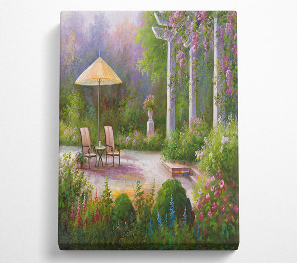  A Canvas Print of Lunch Outside Canvas Wall Art