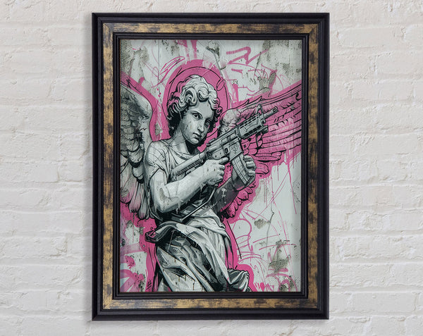 Machine Gun Angel Framed Print
