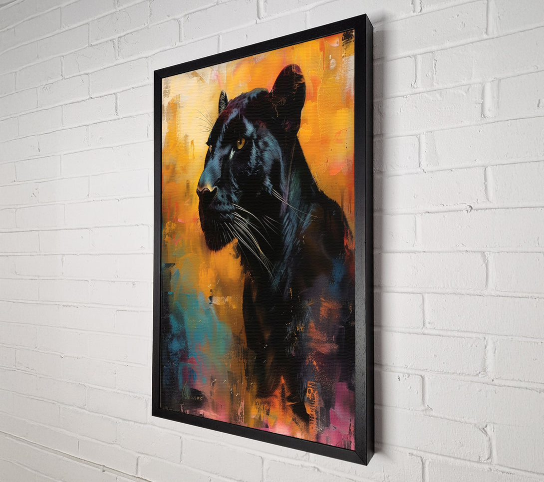  A Canvas Print of Majestic Black Panther Canvas Print