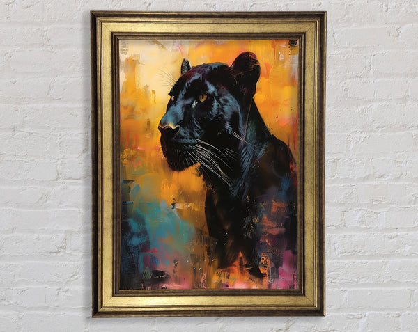 Majestic White Panther Framed Print